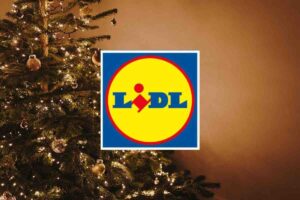 Albero di Natale e logo Lidl